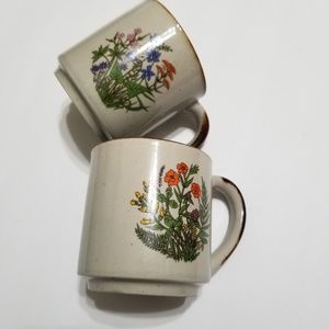 Vintage Wildflower Mug Set